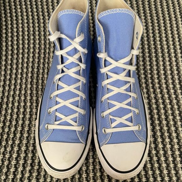 Converse platform hi top blue sneaker women’s shoe size 10 - Picture 6 of 11